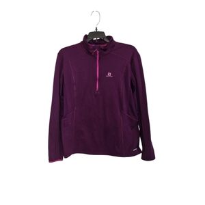 Salomon Purple Quarter-Zip Pullover Size Large